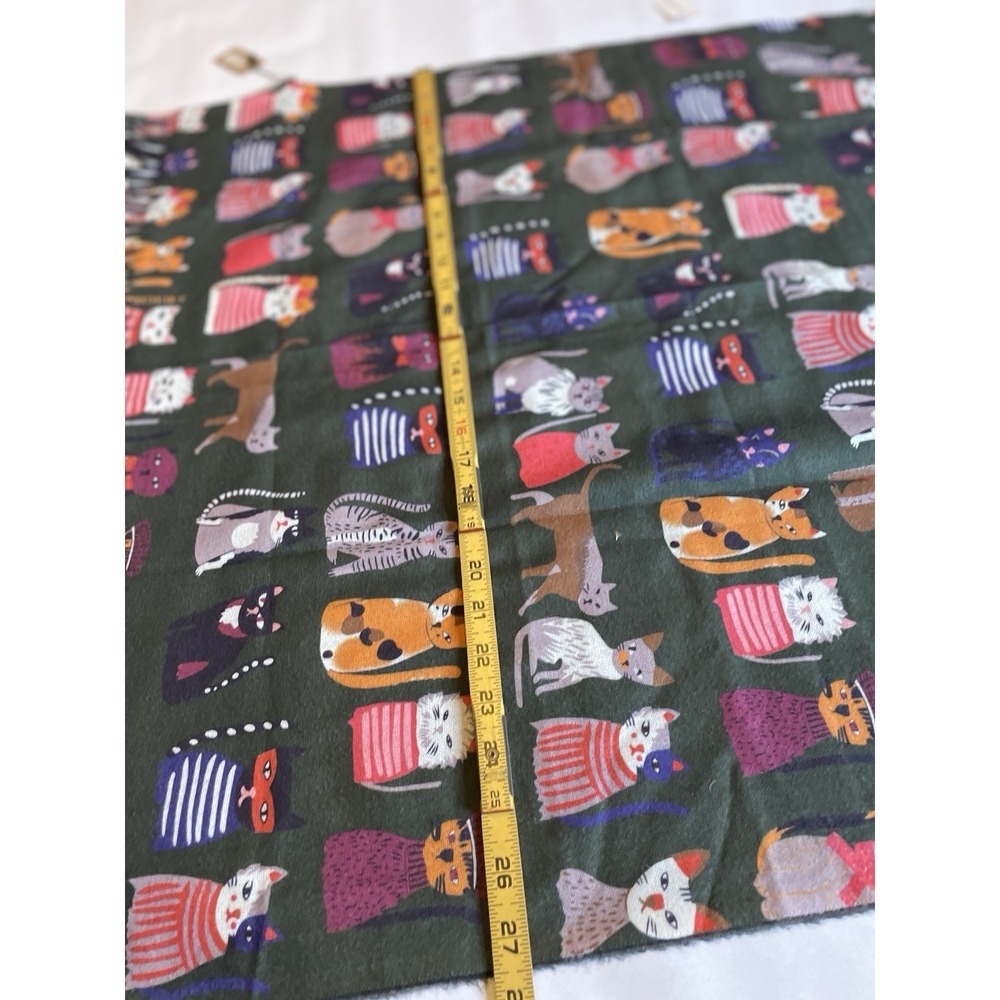 Women's Super Soft Cat Print 100% Viscose Scarf. 72" X 27.5" - Picture 10 of 10